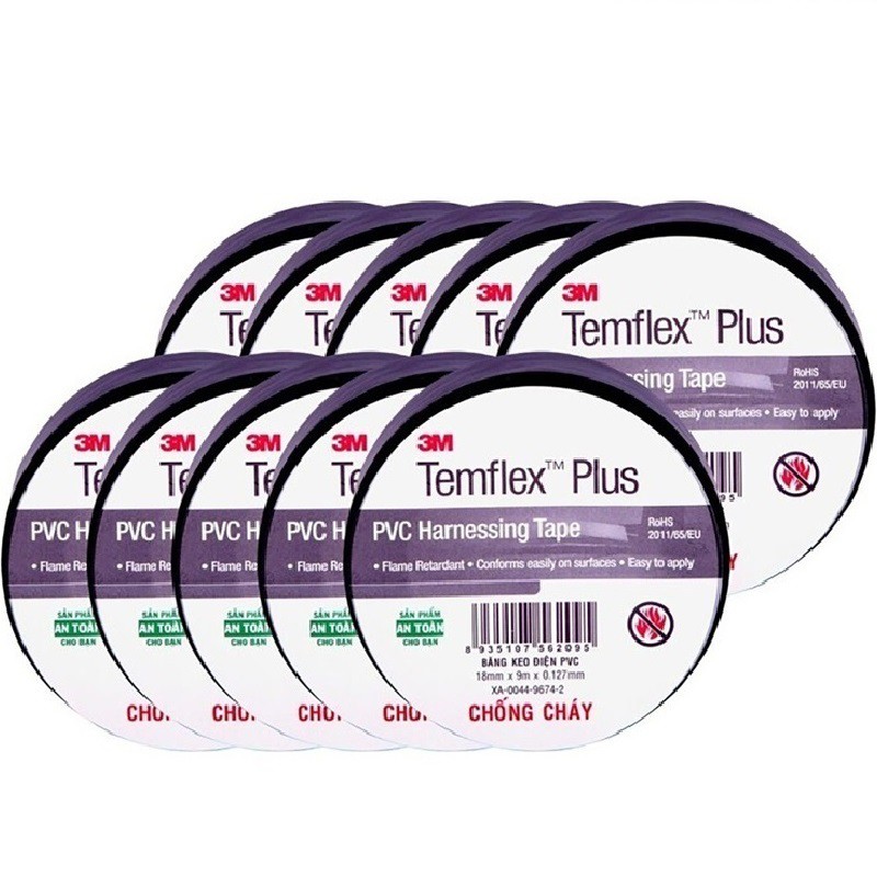 Cuộn Băng Keo Điện Chống Cháy Lan 3M 1518 19mm x 18m