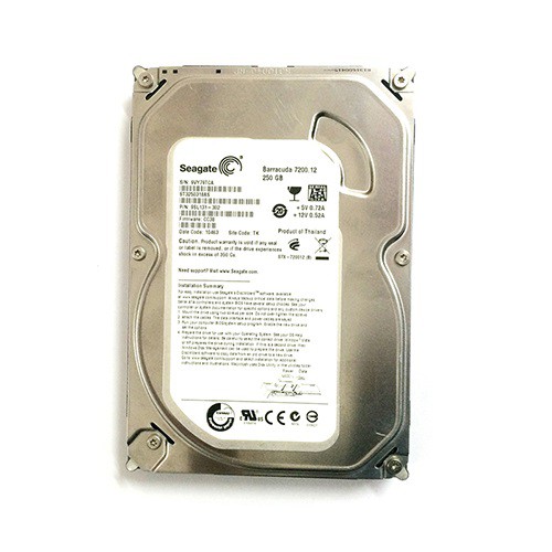 Ổ cứng Seagate Barracuda 250GB, 7200 RPM, Cache 8MB (ST3250318AS)