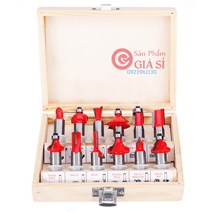 Bộ mũi phay gỗ cốt 6.35mm hoặc 12.7mm - bộ 12 mũi soi gỗ ❤️freeship❤️