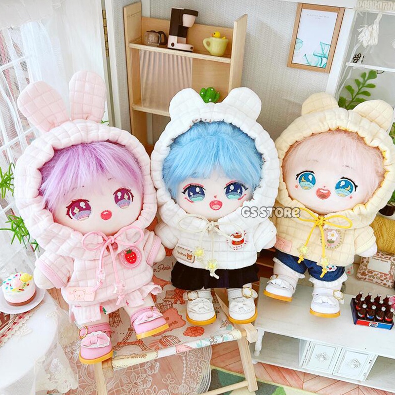 Áo Hoodie Họa Tiết Hoạt Hình Xinh Xắn Dành Cho Búp Bê Baekhyun ChanYeol D.O 20cm Búp Bê Thần Tượng CHEN SEHUN Jennie Lisa