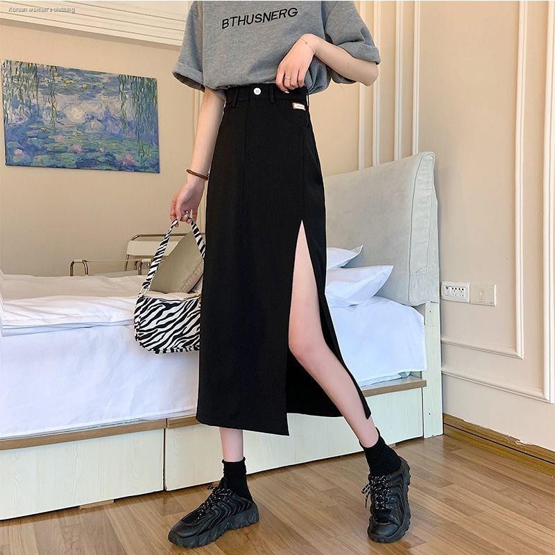 Chân Váy Dài FeiFanXiaoBai Xẻ Tà Phong Cách Hàn Quốc Dành Cho Nữ | BigBuy360 - bigbuy360.vn