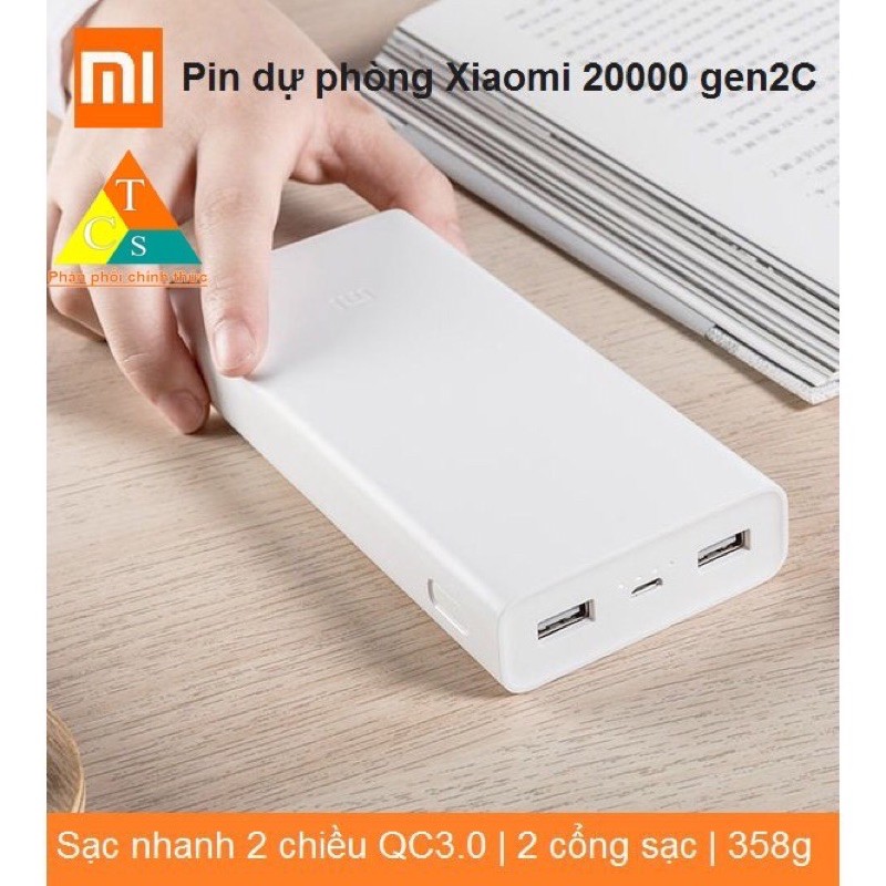 Sạc dự phòng Xiaomi 20000 gen2c mới 99%