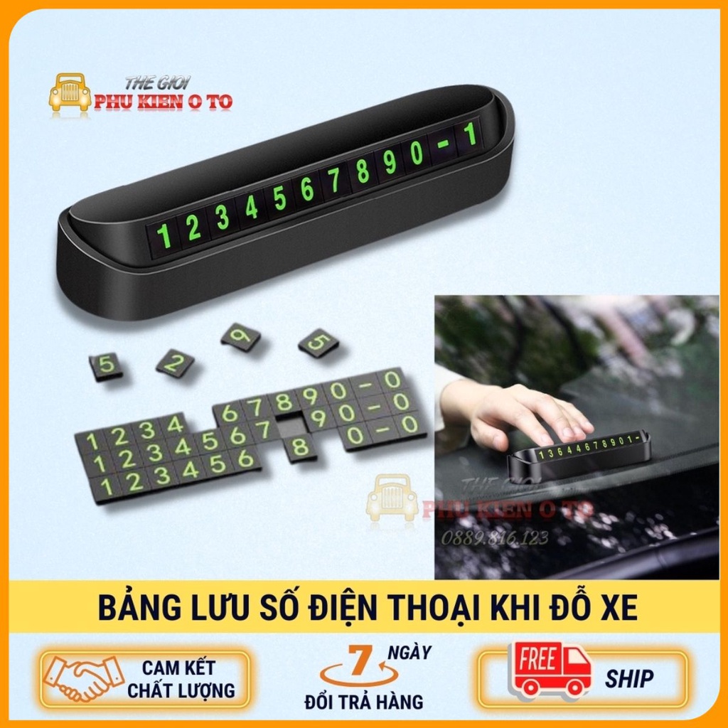 Bảng số điện thoại cho ô tô loại bộ 4 dãy số