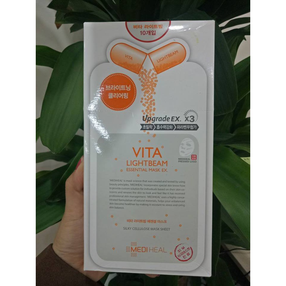 Mặt Nạ Dưỡng Da Trắng Sáng, Mờ Vết Thâm Mediheal Vita Lightbeam Essential Mask Ex 25ml