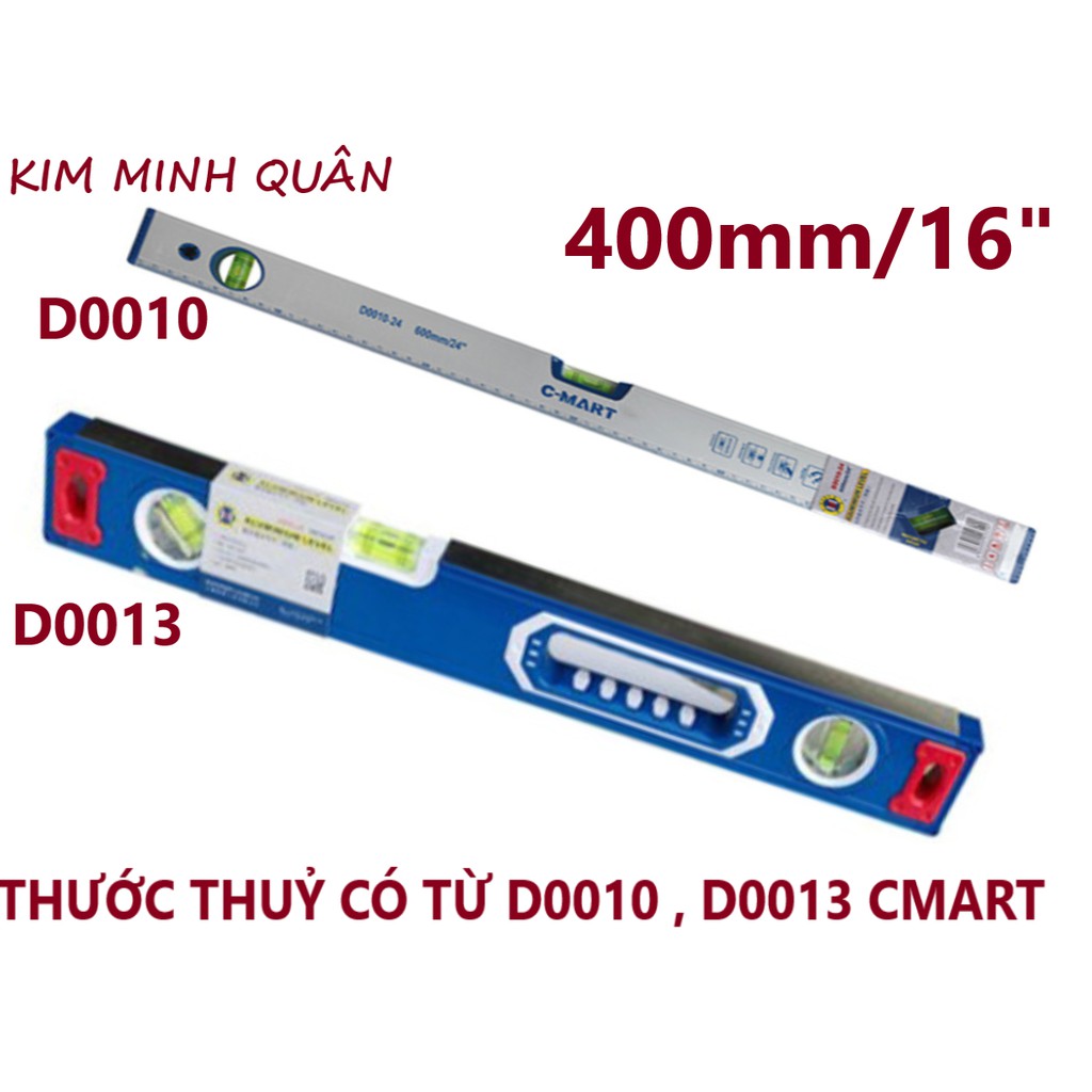 Thước Thuỷ Có Từ Cao Cấp 400mm/16" D0010-16 & D0013-16 CMART