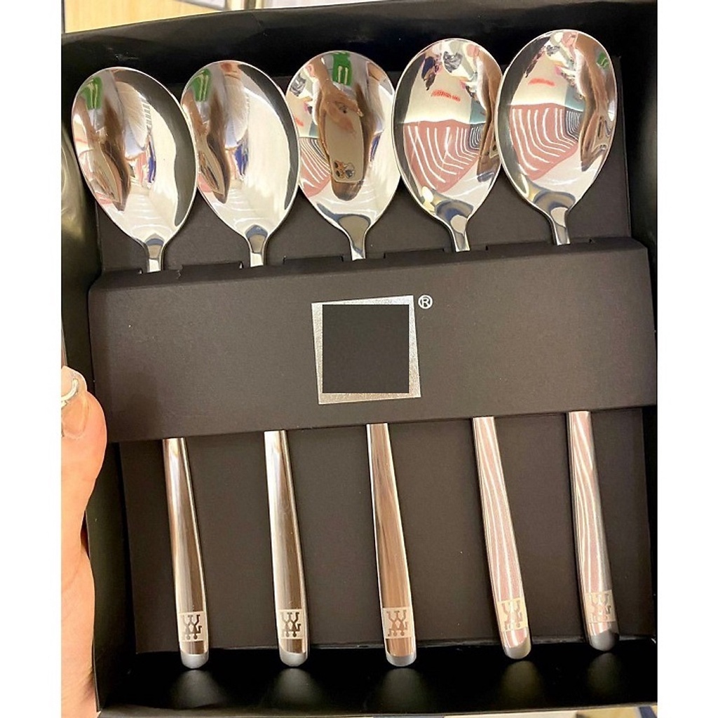 SET 5 Thìa Inox 304 Cao Cấp Sang Trọng - Siêu Đệp Co Mọi Gia Đình