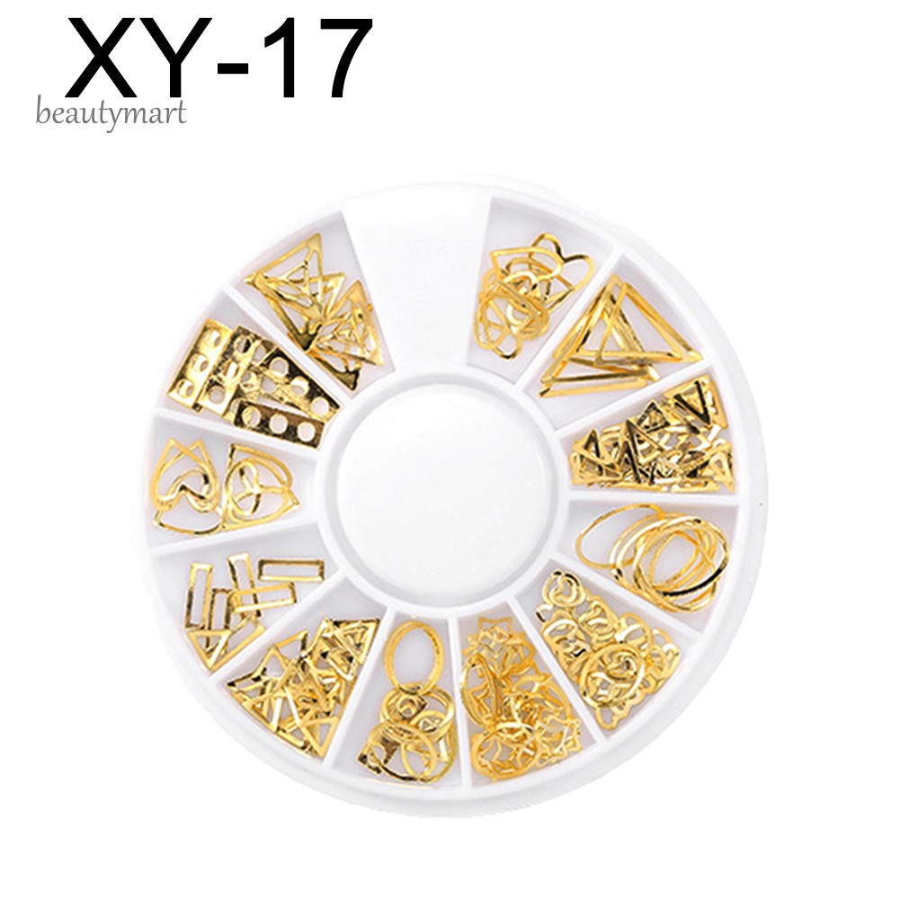 [Hàng mới về] Phụ kiện kim loại hình trăng/sao/trái tim/đinh tán 3D chuyên dụng trang trí móng