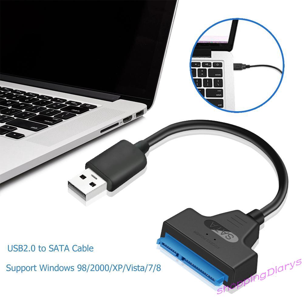 Cáp Chuyển Đổi Usb 2.0 Sang Sata 22pin Cho Ổ Cứng 2.5in Hdd Ssd