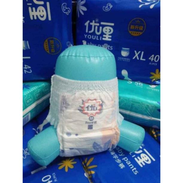Bỉm quần Youli xanh/ Size M88/L84/XL78/XXL72/XXXL68/ bỉm chuyên ban đêm/ giá siêu rẻ