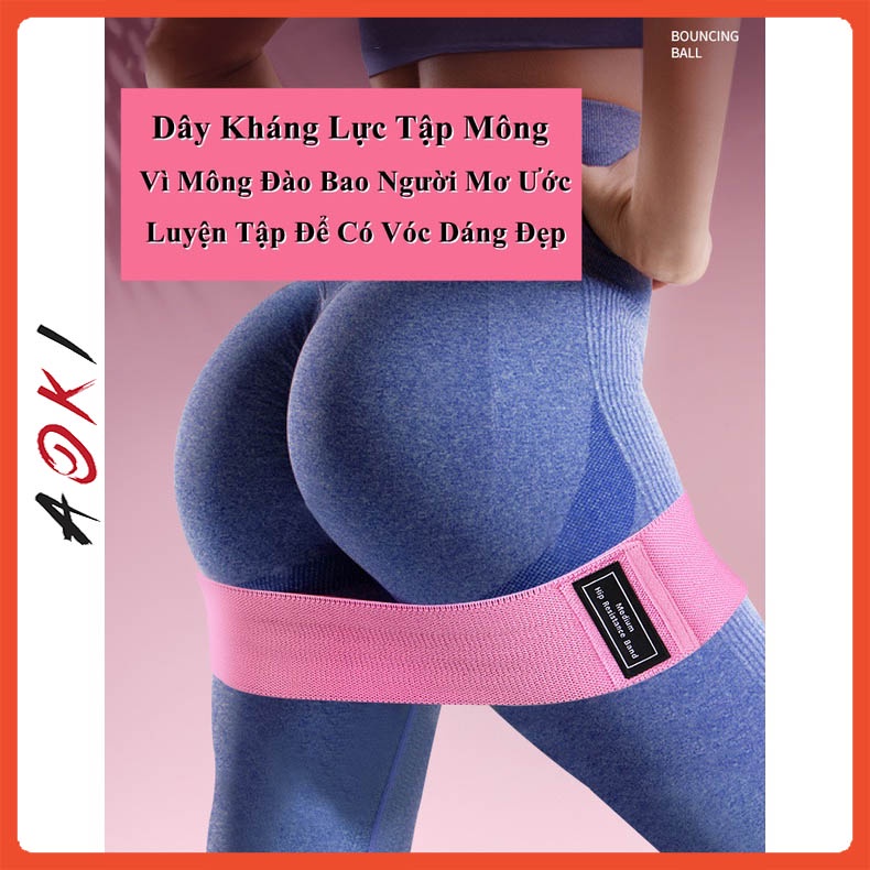 Dây Kháng Lực Tập Gym Dây Mini Band Tập Chân Mông Đùi Bền Chắc Siêu Co Giãn và Đàn Hồi Tốt