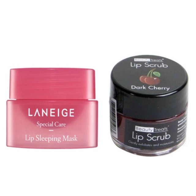 [MẪU MỚI] Combo Mặt Nạ Ngủ Môi Laneige Lip Sleeping Mask Berry + Tẩy Da Chết Môi Lip Scrub