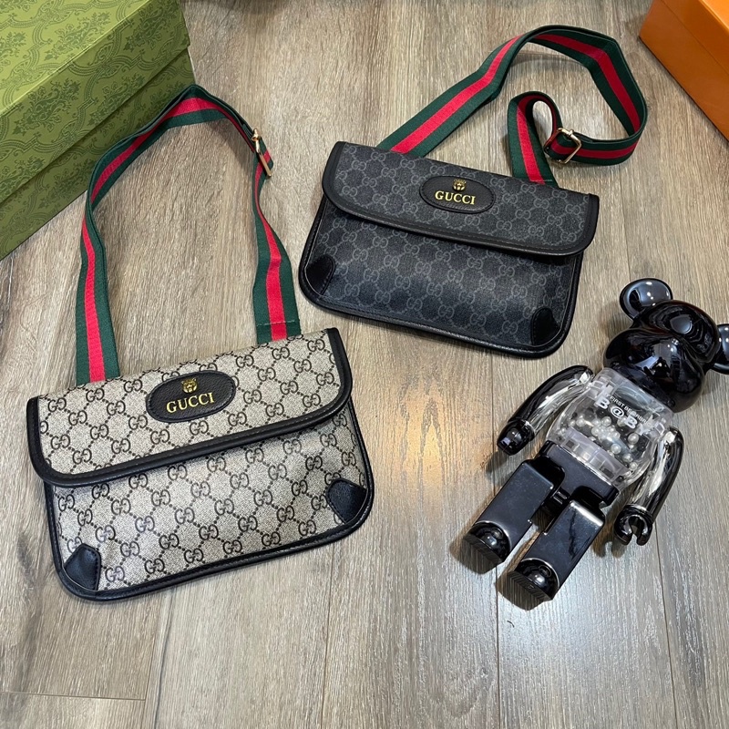 [Ảnh thật+ Video] Túi đeo chéo Gc hai màu đen xám chất da lộn cao cấp