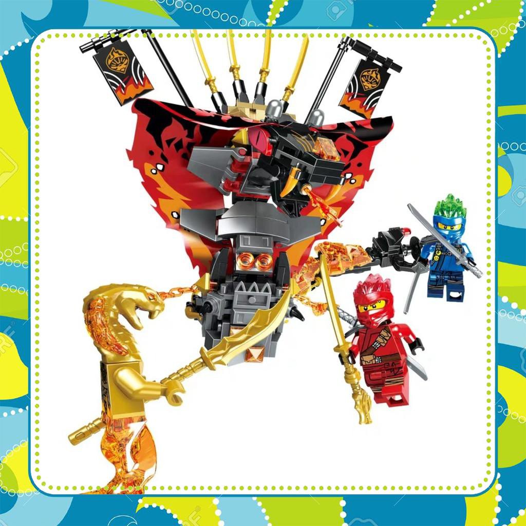 [Đồ Chơi Giá Rẻ] LEGO Ninjago Rắn Lửa Khổng Lồ Đại Chiến Ninja  Pack 61011