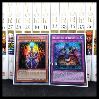 Thẻ bài yugioh chính hãng Set 2 lá Dark Necrofear và Sentence of Doom