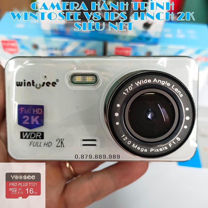 [Mã 11ELSALE hoàn 7% đơn 300K] Camera hành trình ô tô Wintosee V8 màn hình 4 Inch 2K Siêu nét - Kèm cam lùi | BigBuy360 - bigbuy360.vn