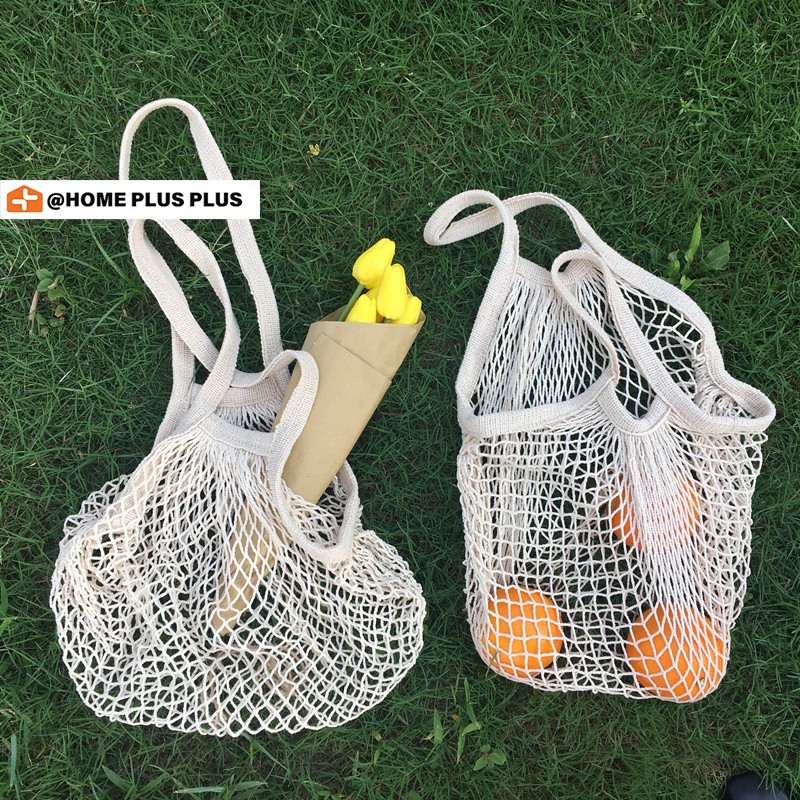 [Mã FASHIONCB264 giảm 10K đơn bất kỳ] HOMEPLUS Mesh Shopping Bag Storage Bag Supermarket Vegetables Fruit Woven Bag