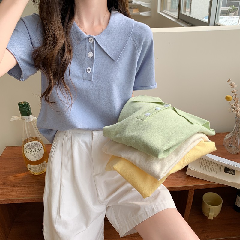  Áo thun polo ngắn tay phong cách retro phương tây | BigBuy360 - bigbuy360.vn