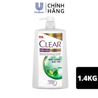 Dầu gội đầu Sạch Gàu Clear Mát Lạnh Bạc Hà Đánh Bay Gàu Ngứa Vi Khuẩn 1.4kg