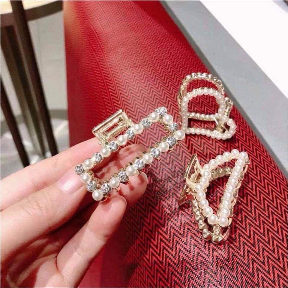 Set 3 Kẹp Tóc Giả Ngọc Trai