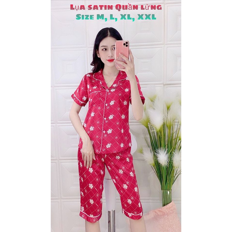 Bộ Pijama Lụa Satin Lửng
