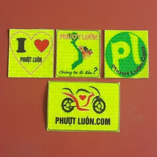 COMBO 30 LOGO PHƯỢT TEM XE PHẢN QUANG