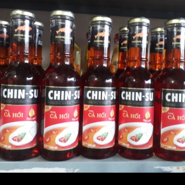 NƯỚC MẮM CHINSU HƯƠNG CÁ HỒI CHAI 500ML/ MẮM CHIN-SU