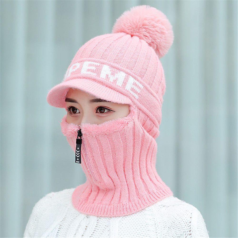 Bộ Mũ Beanie Kèm Khăn Choàng Chống Gió Thời Trang