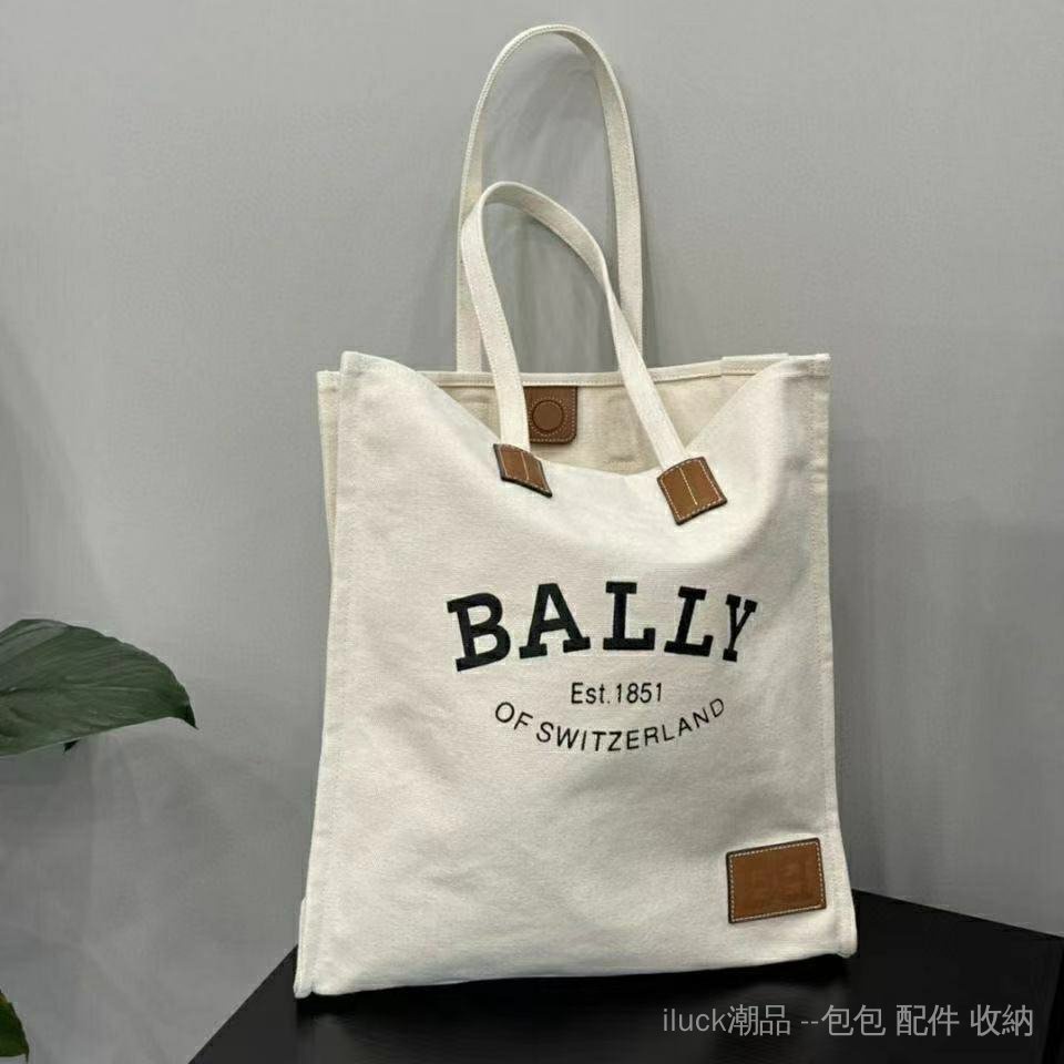 BALLY Túi Xách Canvas Cỡ Lớn Thời Trang Đơn Giản Cho Nữ