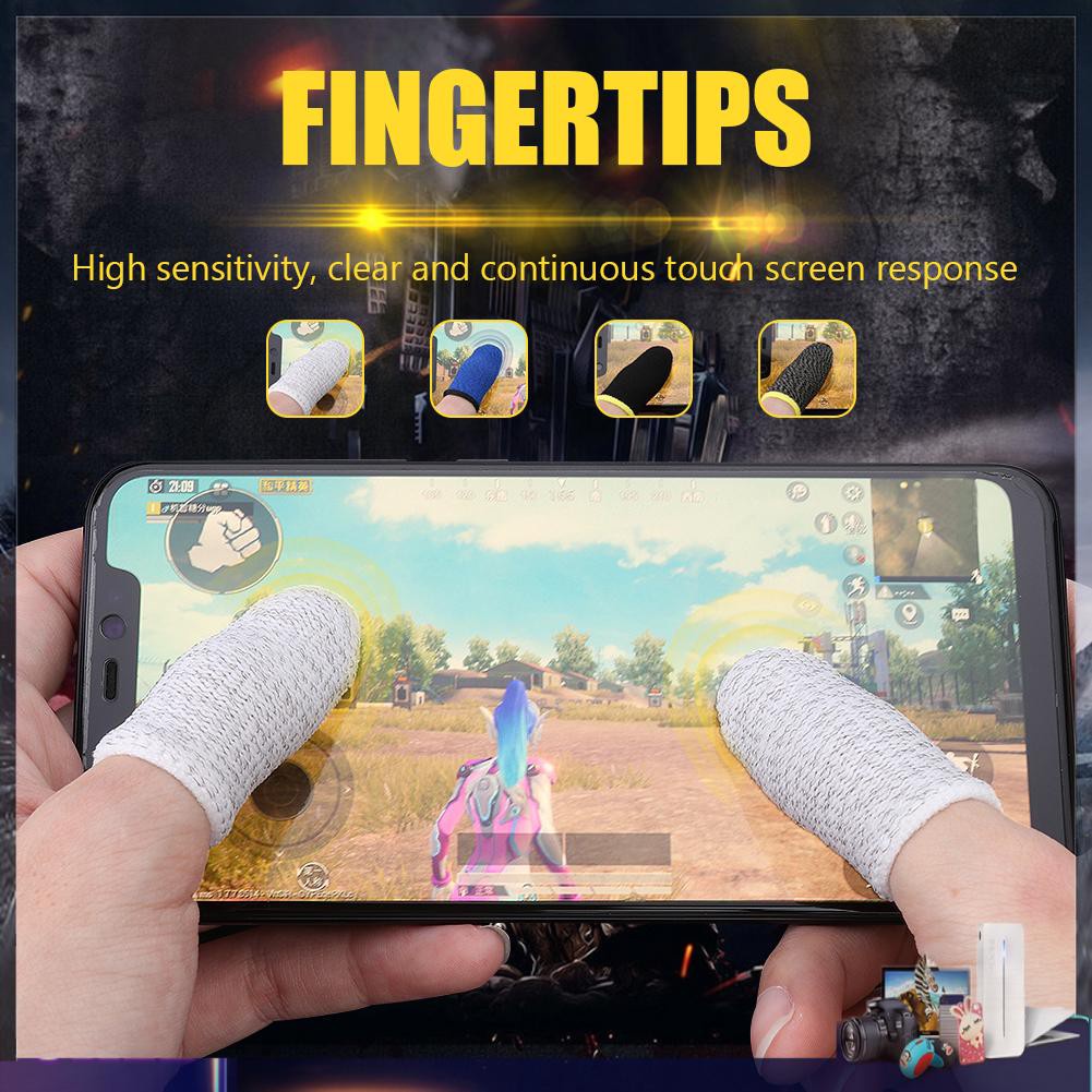 Set 2 cái găng ngón tay chơi game thoáng khí chống mồ hôi
