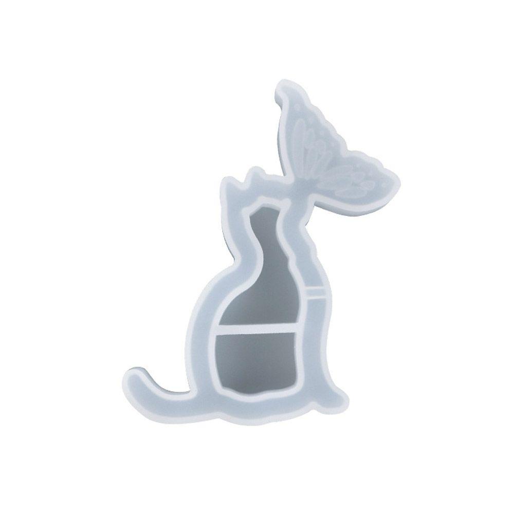 Khuôn Silicone Làm Móc Khóa Hình Đuôi Mèo Lắc Lư