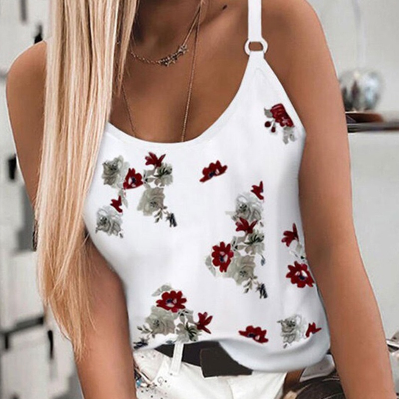 Xiangbao Áo Tank Top Hai Dây In Họa Tiết Quả Dứa Dành Cho Nữ