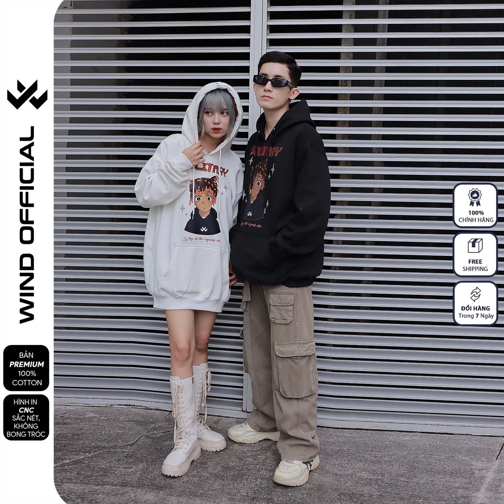 Áo hoodie unisex form rộng WIND Rapper Say bản Premium nỉ ngoại nam nữ oversize ulzzang