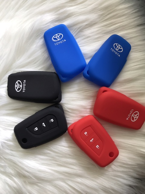 Bao silicone bảo vệ chìa khoá remote Toyota Vios Corolla  Altis 3 nút