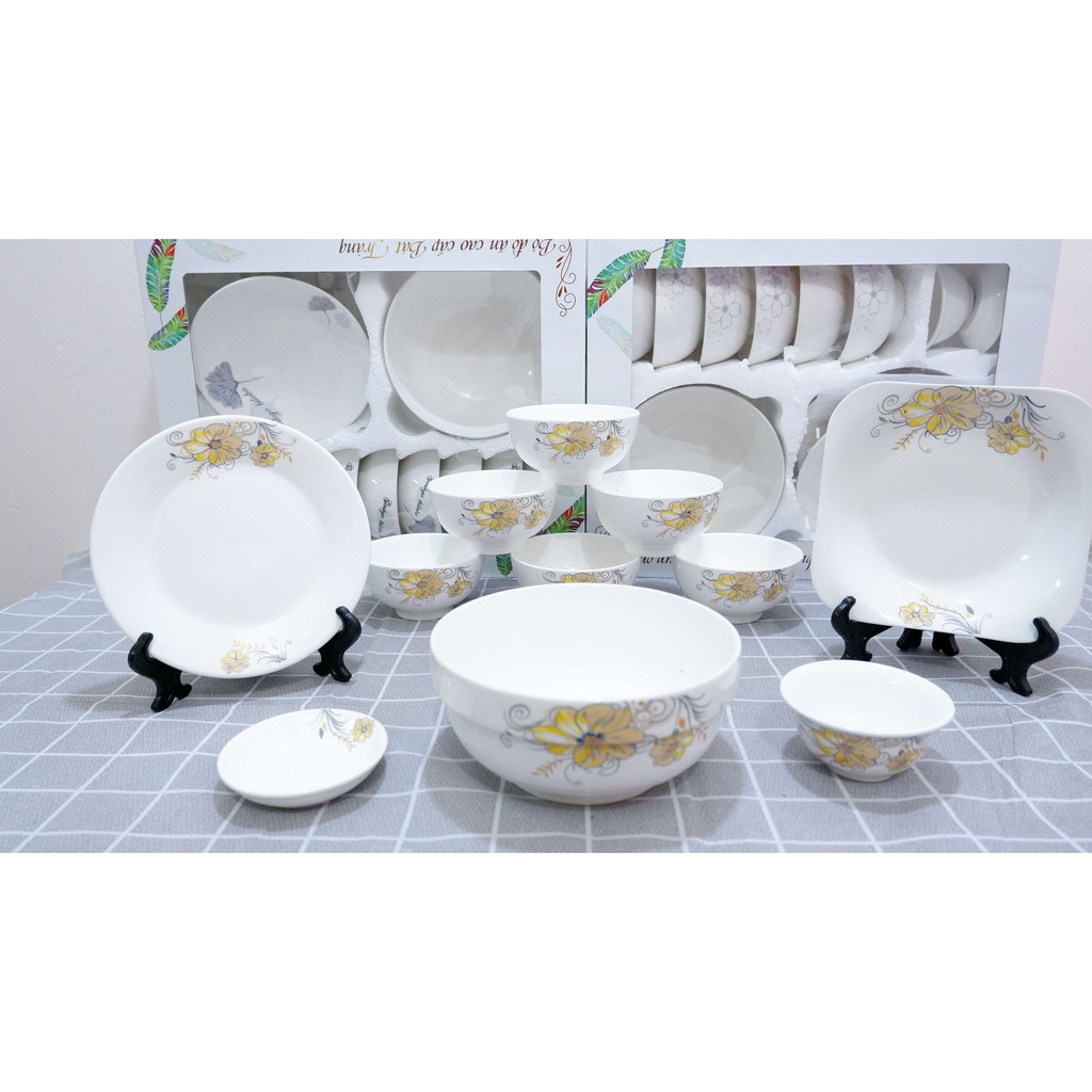 CÓ 4 MẪU gồm 11 món,dùng được lò vi sóng,máy rửa bát,có hộp đẹp,làm quà tặng siêu sang