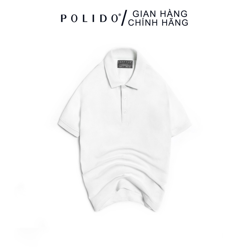 Áo Polo Nam Trơn Basic Polido Màu Trắng Chất Vải Cotton Mềm Mịn Thoáng Mát Co Giãn 4 Chiều Hiện Đại Phong Cách Dễ Mặc
