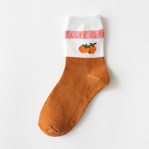 Vớ họa tiết trái cây cổ lửng phong cách Hàn Quốc dễ thương