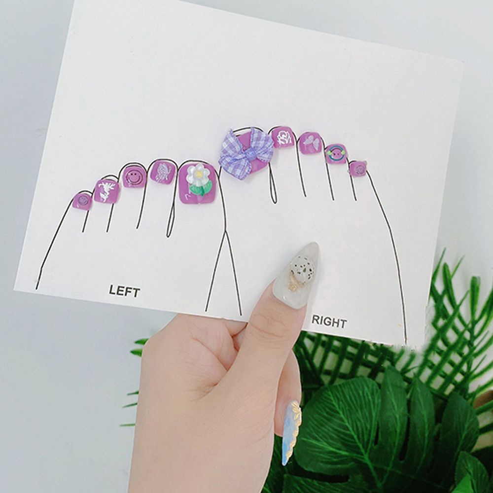 [Hàng mới về] Khuôn giấy hình chữ nhật làm giá đỡ trưng bày móng tay và móng chân giả chuyên dụng