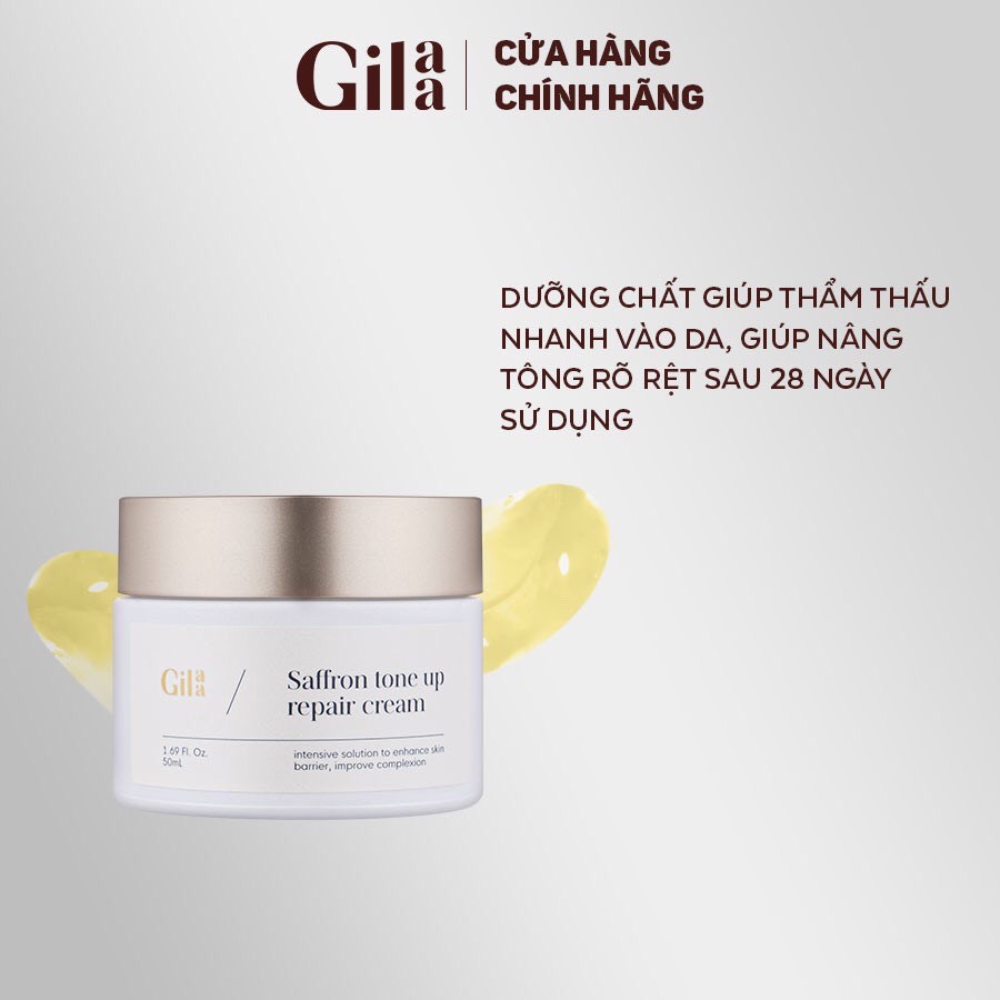 [TẶNG SON GILAA ĐƠN TỪ 500K] Kem dưỡng đêm Gilaa saffron tone up repair cream