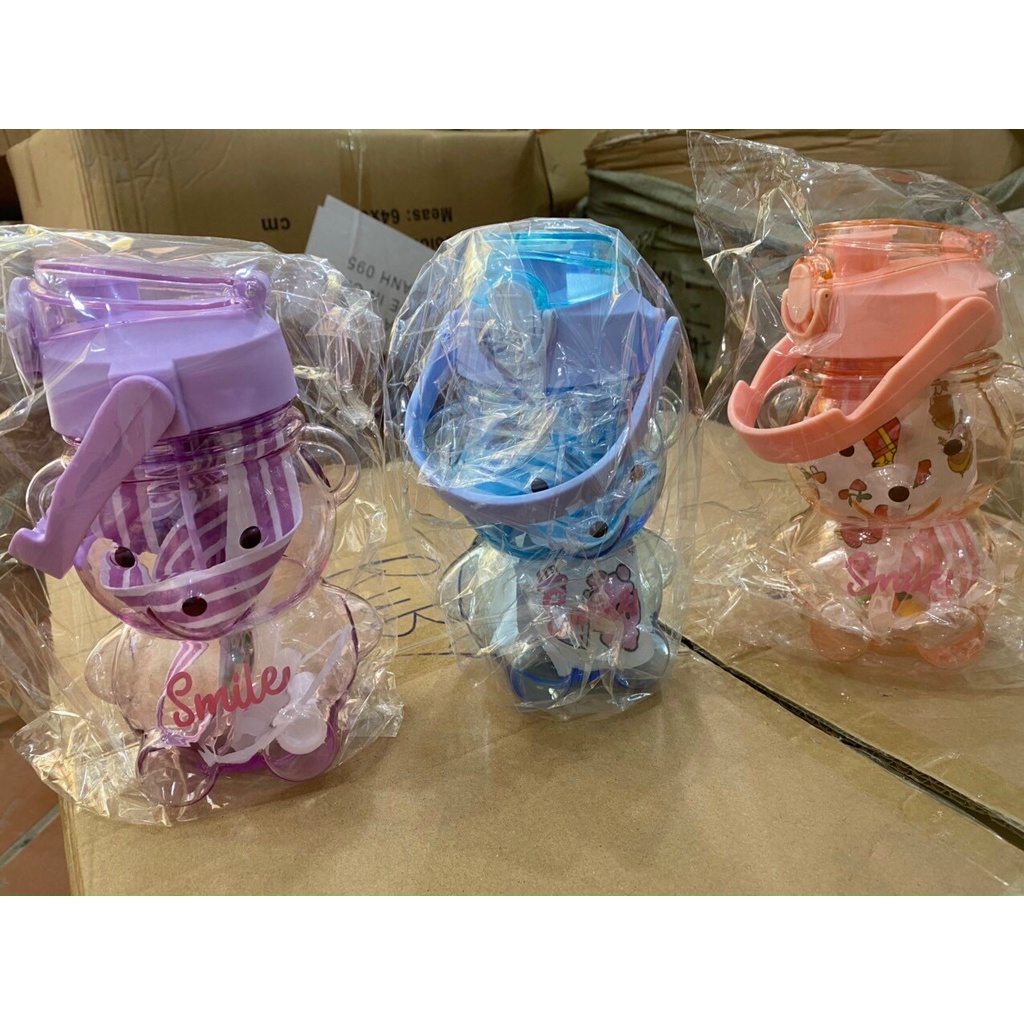 Bình nước nhựa hình gấu 1100ml Dễ Thương