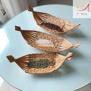  Đĩa tre mây tre đan