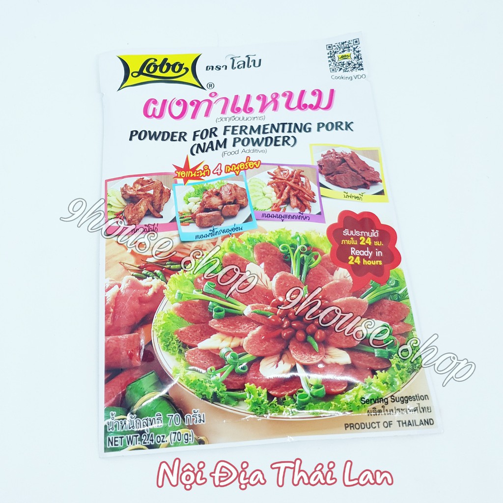 (DATE 1/2024) 01 Gói Gia Vị Làm Nem Chua Lobo nội địa Thái  Lan