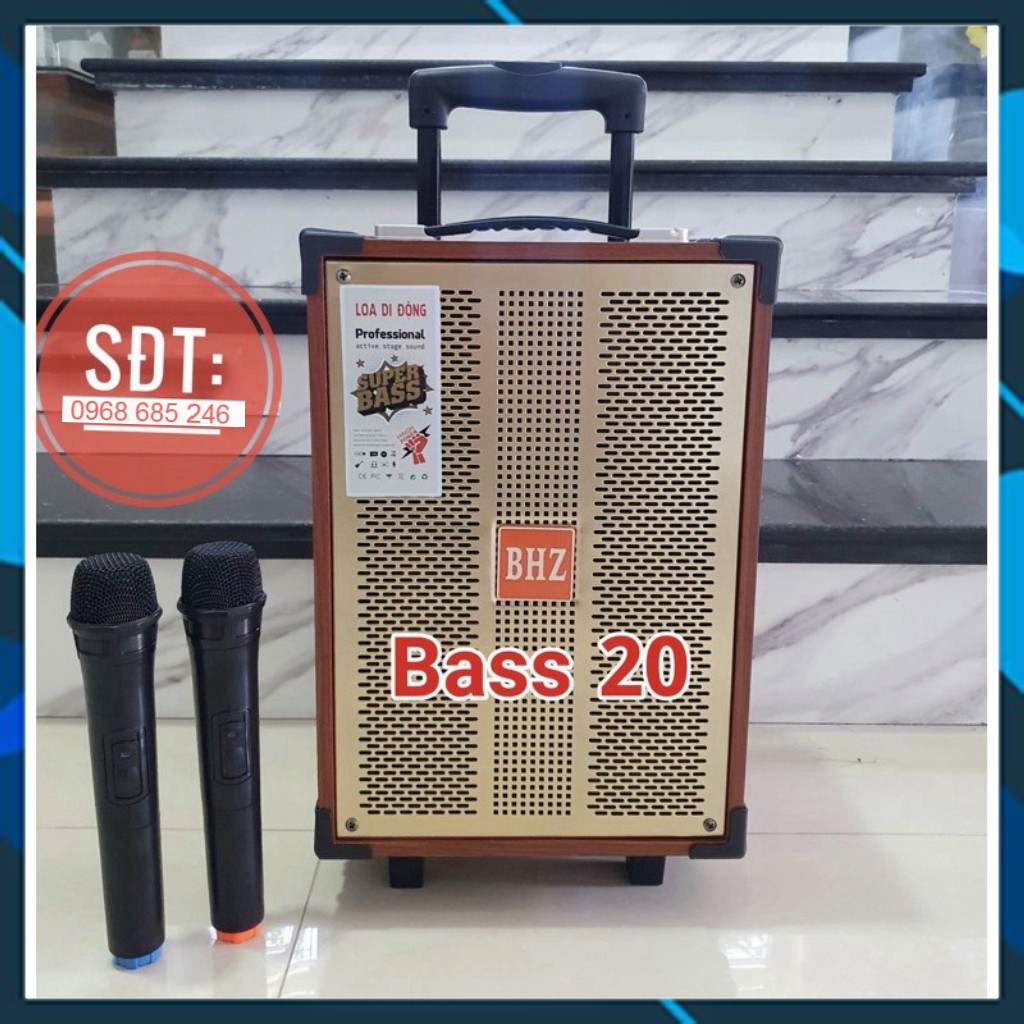 Loa Kéo karaoke bluetooth BHZ 108 Bass 20 mini Loa kẹo kéo di động thùng gỗ Giá Rẻ .