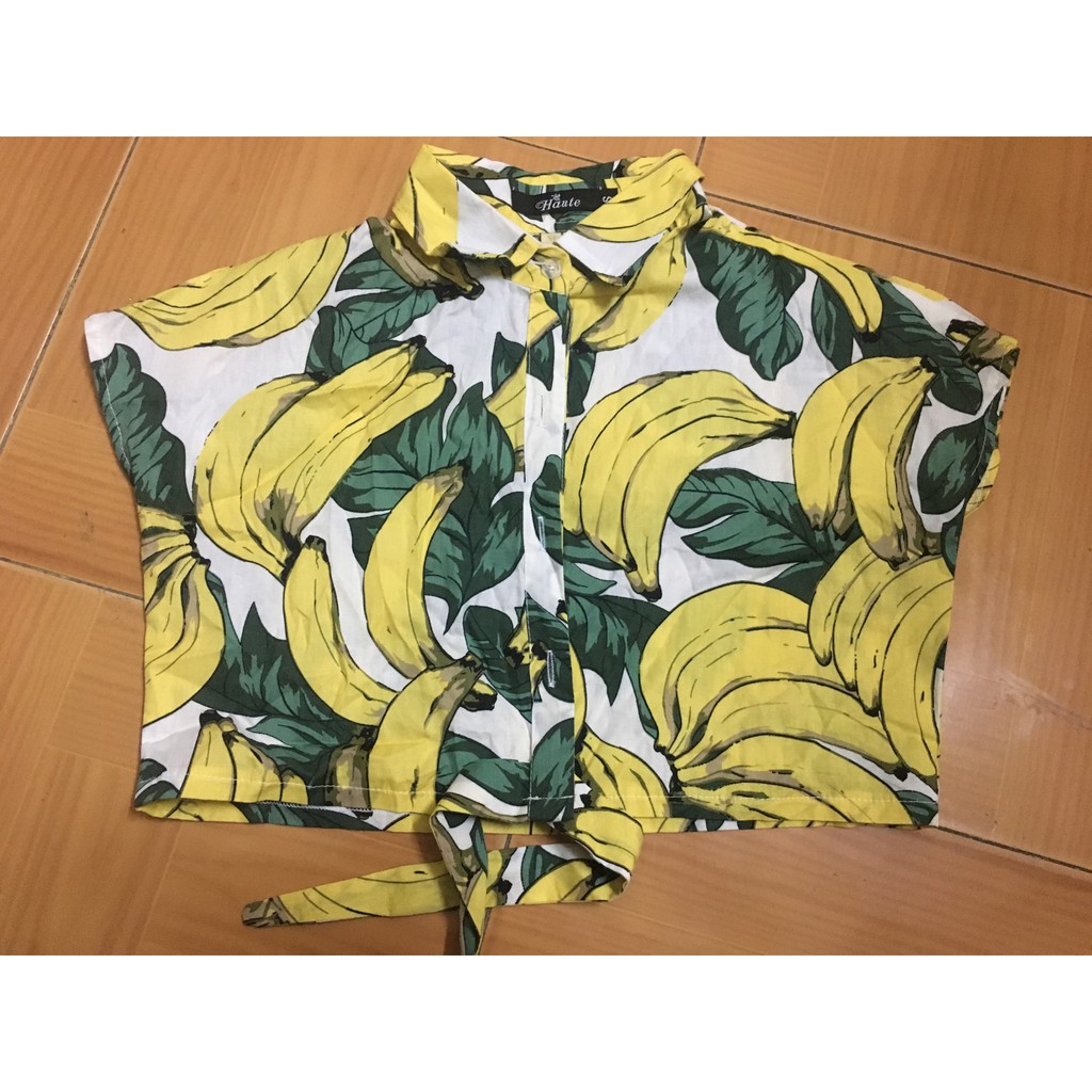 Áo hoa quả croptop đi biển, chất liệu vải thô hàn cực mát, thấm hút mồ hôi tạo sự thoải mái cho bạn