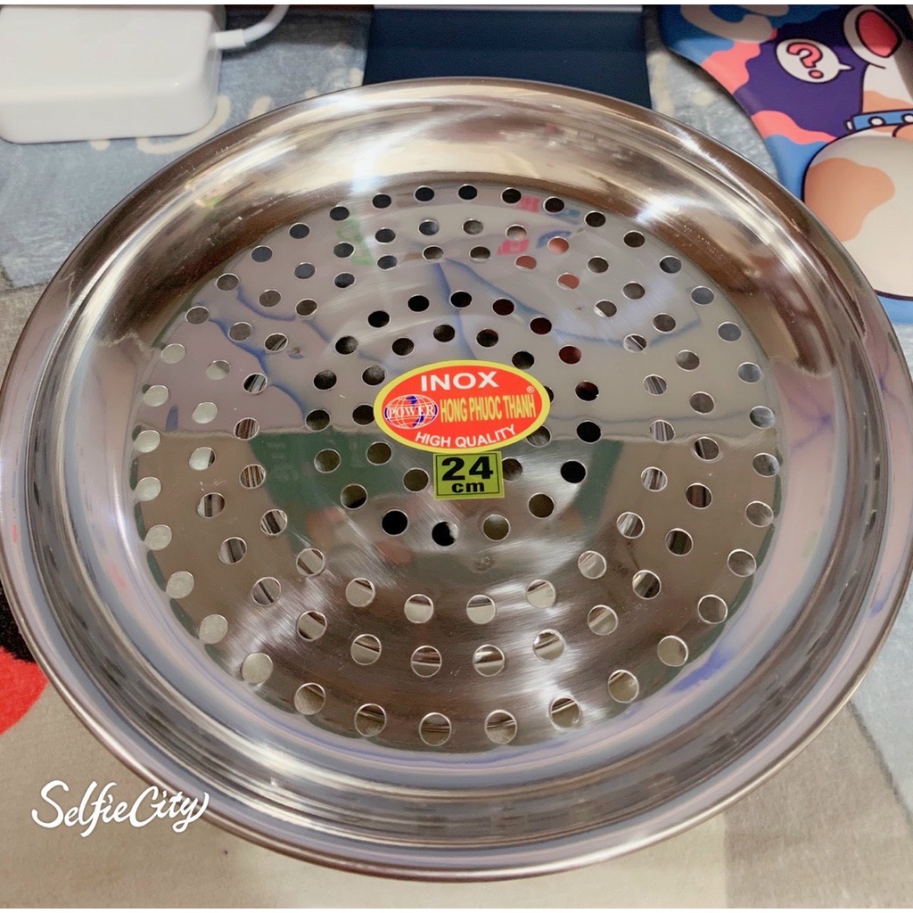 Đĩa Hấp/ Chân Hấp Inox Size 20-28cm Hồng Phước Thành