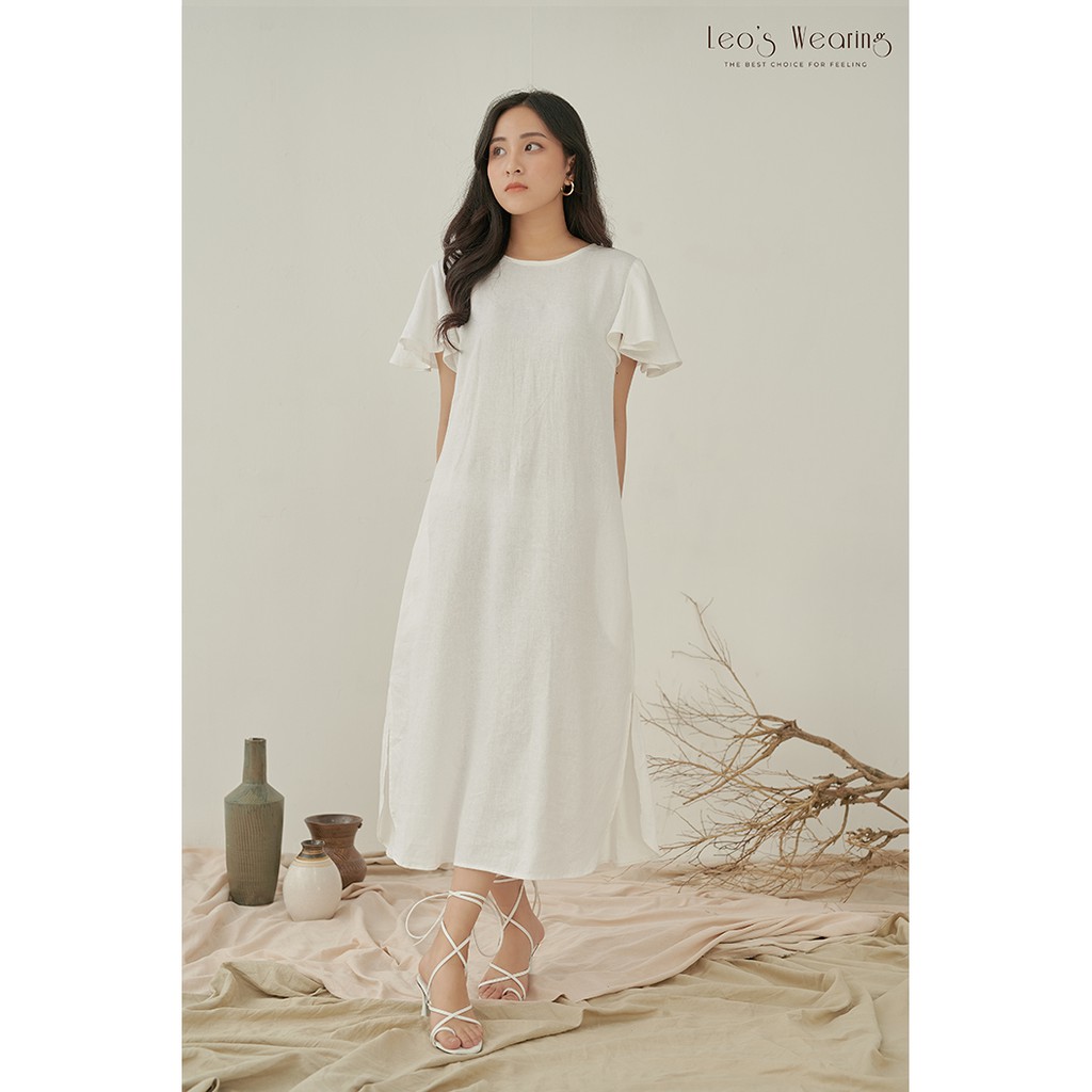 A64 – ĐẦM LINEN TAY CÁNH TIÊN DÁNG DÀI