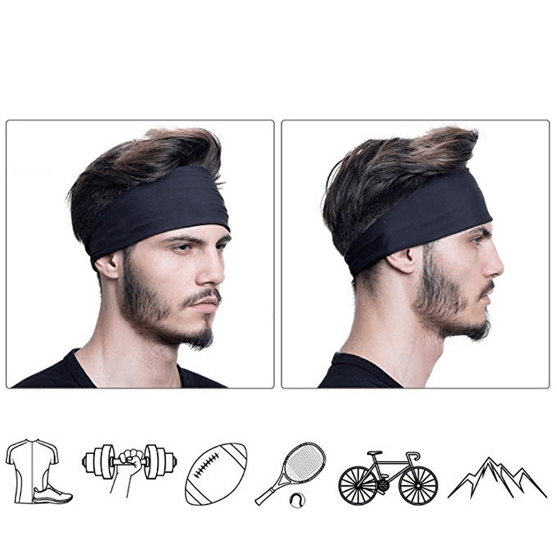 Băng đô trơn màu phong cách thể thao năng động dành cho unisex