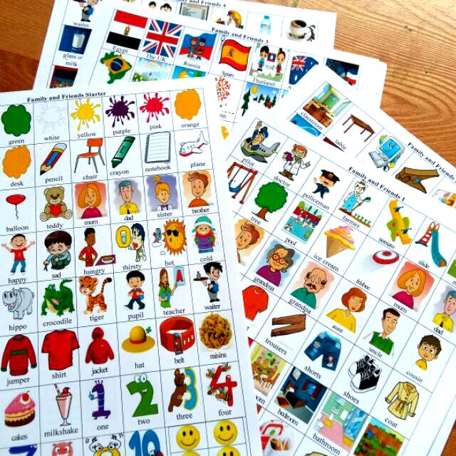 Combo sticker trọn bộ giáo trình Family and Friends