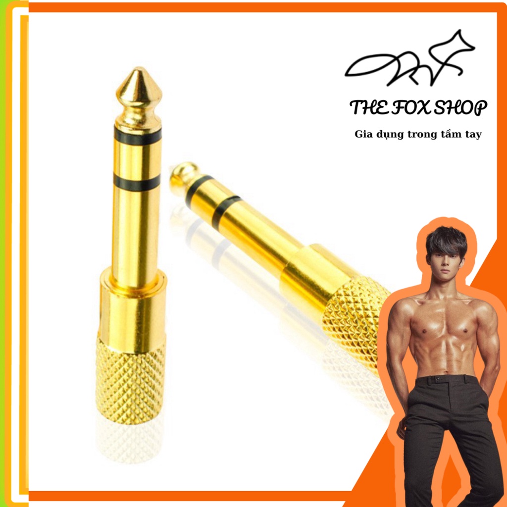 HCM Đầu jack chuyển đổi âm thanh từ cổng 3.5mm cái sang cổng 6.5mm - 5781
