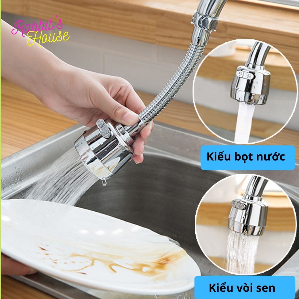 Đầu Vòi Rửa Bát Tăng Áp Xoay 360 độ Tiện Lợi