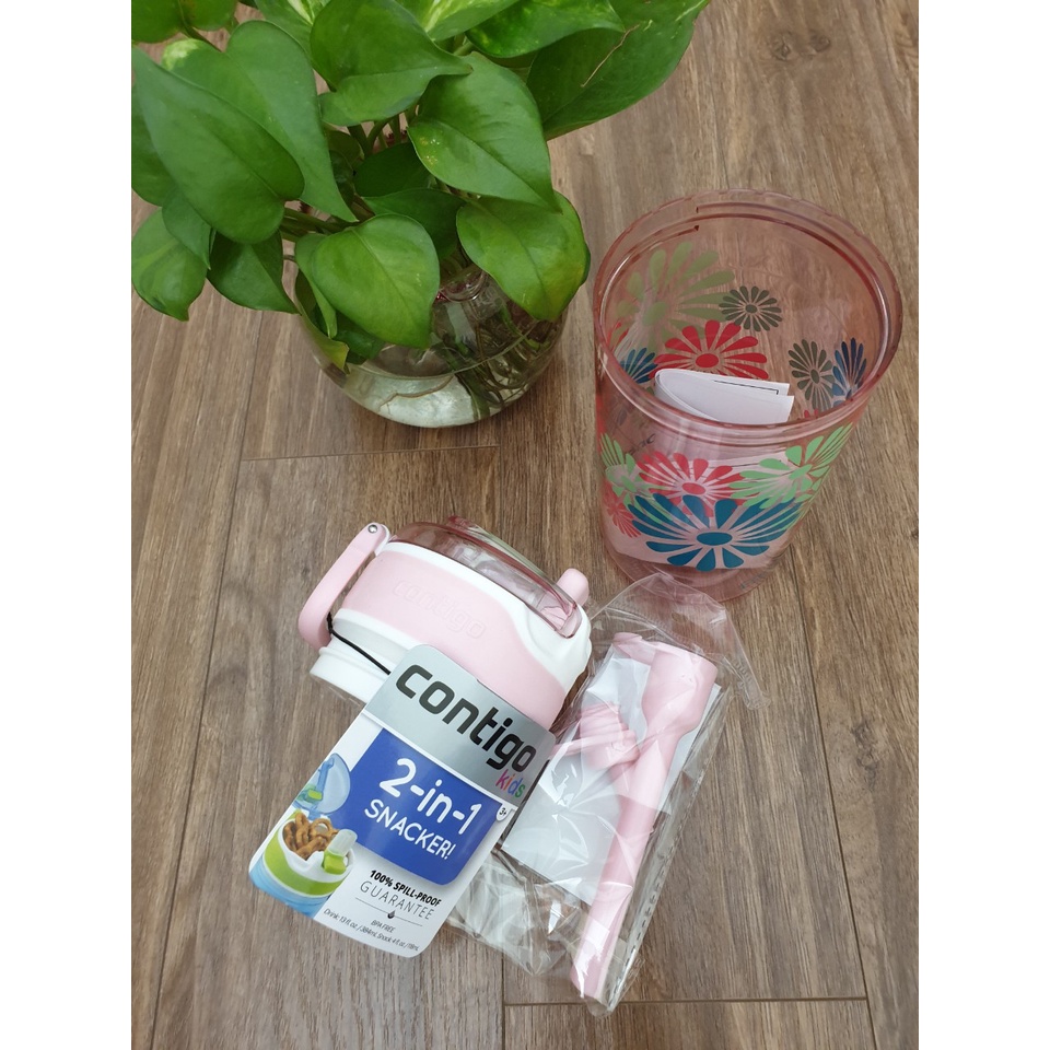 Bình Nước Contigo Kids - AutoSpout 2in1 Sip & Snack cho bé